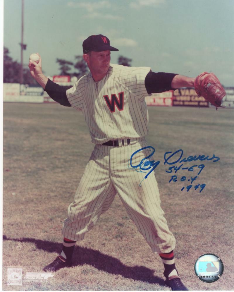 ROY SIEVERS 54-59 SENATORS ROY 1949  SIGNED AUTOGRAPHED 8X10 PHOTO W/ COA