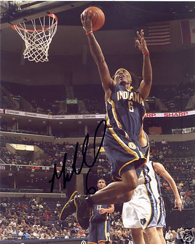 MARQUIS DANIELS INDIANA PACERS SIGNED 8X10 PHOTO W/COA