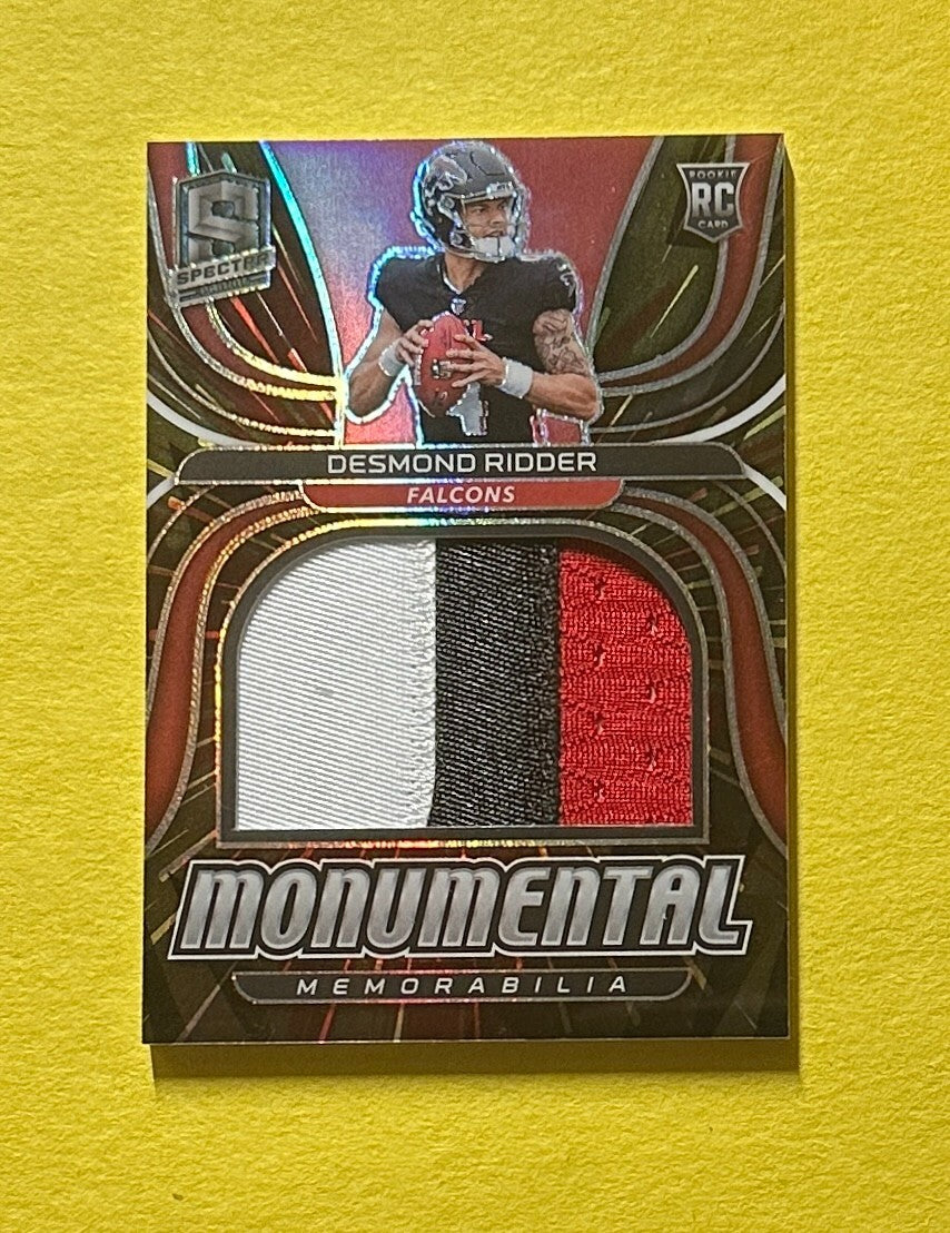 2022 PANINI SPECTRA DESMOND RIDDER MONUMENTAL MEMORABILIA PATCH /75 #MME-DRI RC