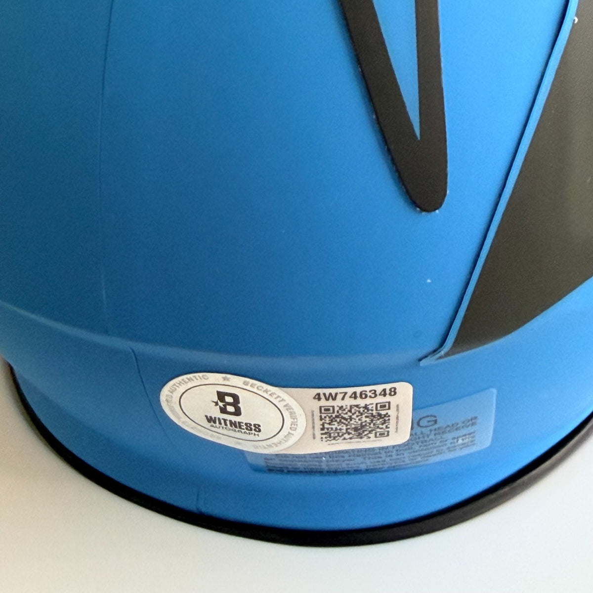 THOMAS DAVIS PANTHERS 3X PRO BOWL SIGNED RAVE MINI HELMET