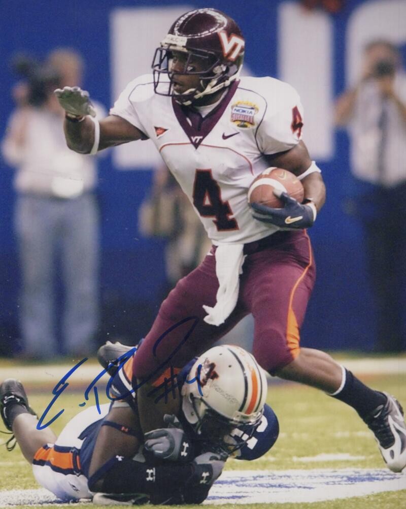 EDDIE ROYAL VIRGINIA TECH SIGNED AUTOGRAPHED 8X10 PHOTO W/ COA