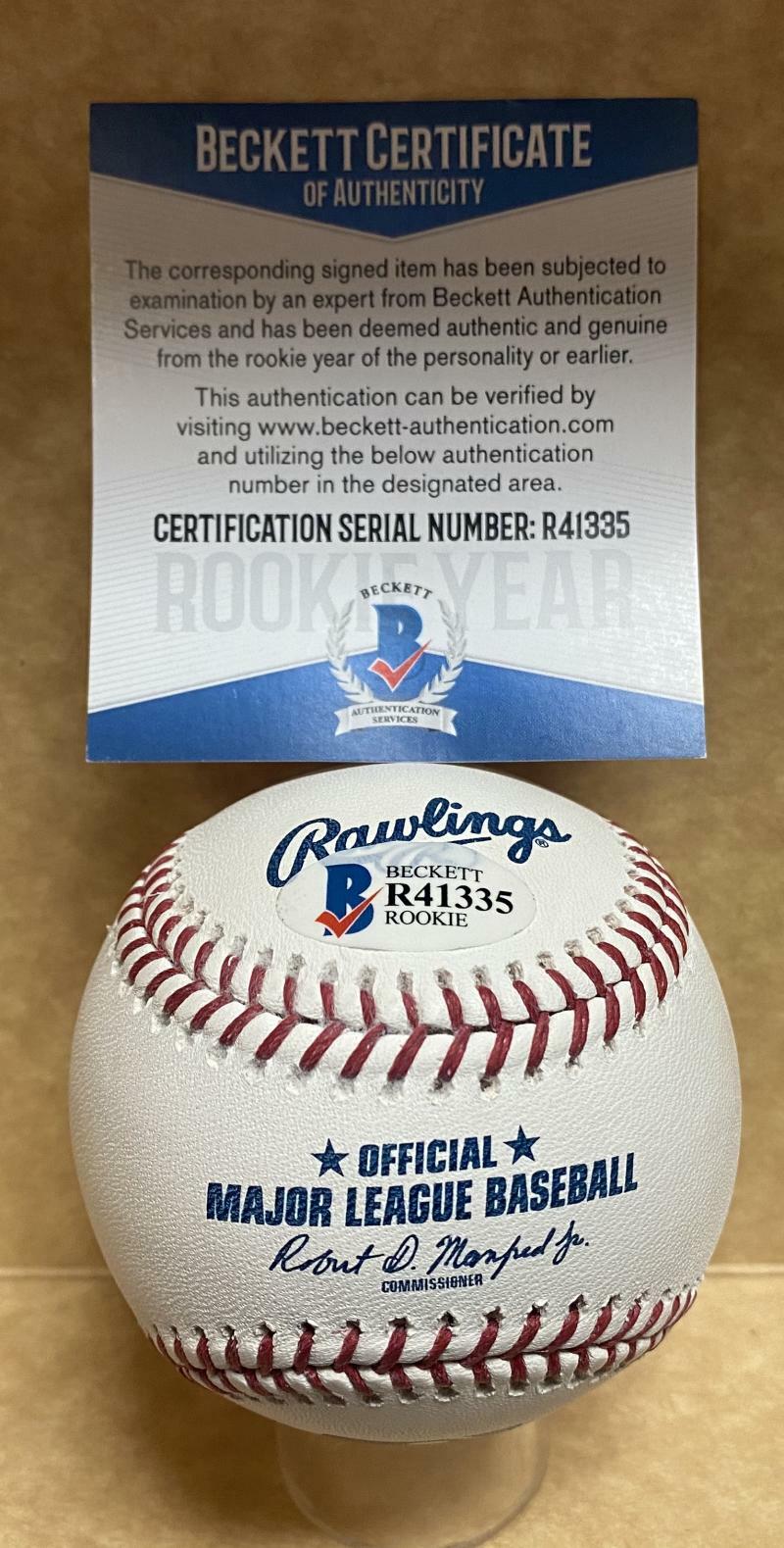 FRANK GERMAN NEW YORK YANKEES ROOKIE YEAR SIGNED M.L. BASEBALL BECKETT R41335