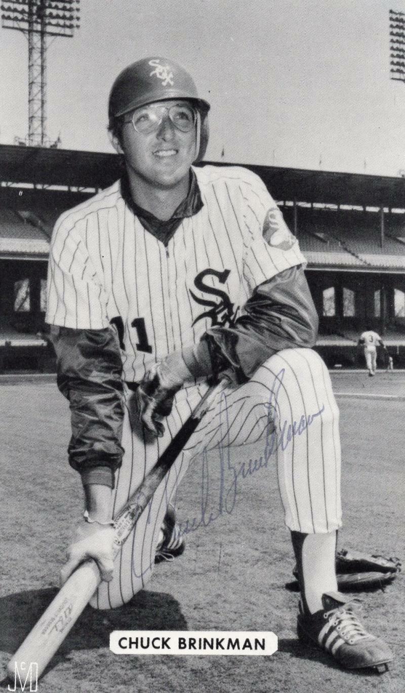 CHUCK BRINKMAN CHICAGO WHITE SOX SIGNED MCCARTHY POSTCARD W/ COA