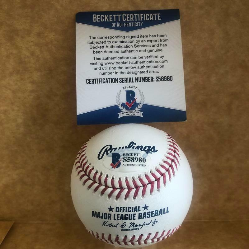RON GARDENHIRE DETROIT TIGERS SIGNED AUTOGRAPHED M.L. BASEBALL BECKETT S58980