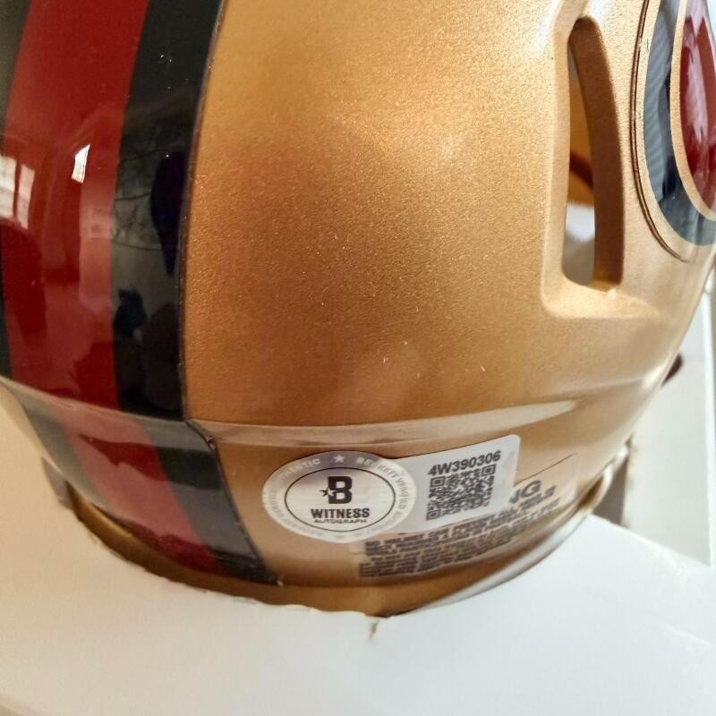 FRANK GORE SAN FRANCISCO 49ERS SIGNED AUTOGRAPHGED MINI HELMET BECKETT