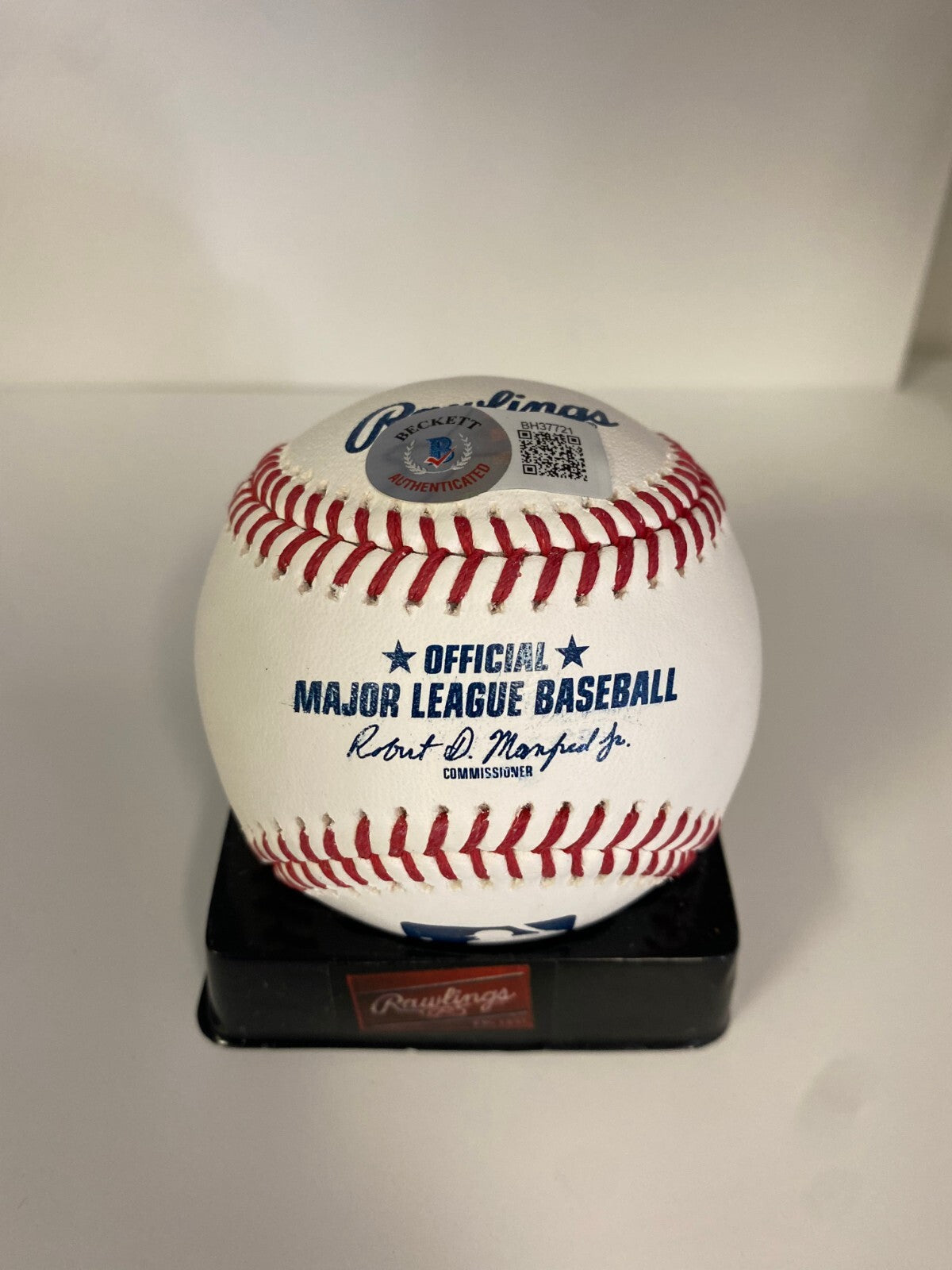 JUSTIN TURNER RED SOX/BLUE JAYS SIGNED AUTOGRAPHED M.L. BASEBALL BECKETT E