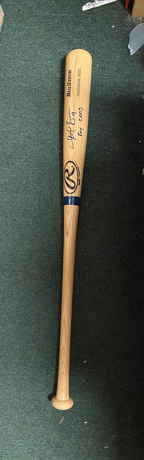 ANGEL BERROA ROY 2003 KC ROYALS SIGNED AUTOGRAPHED RAWLINGS BIG STICK BAT W/COA