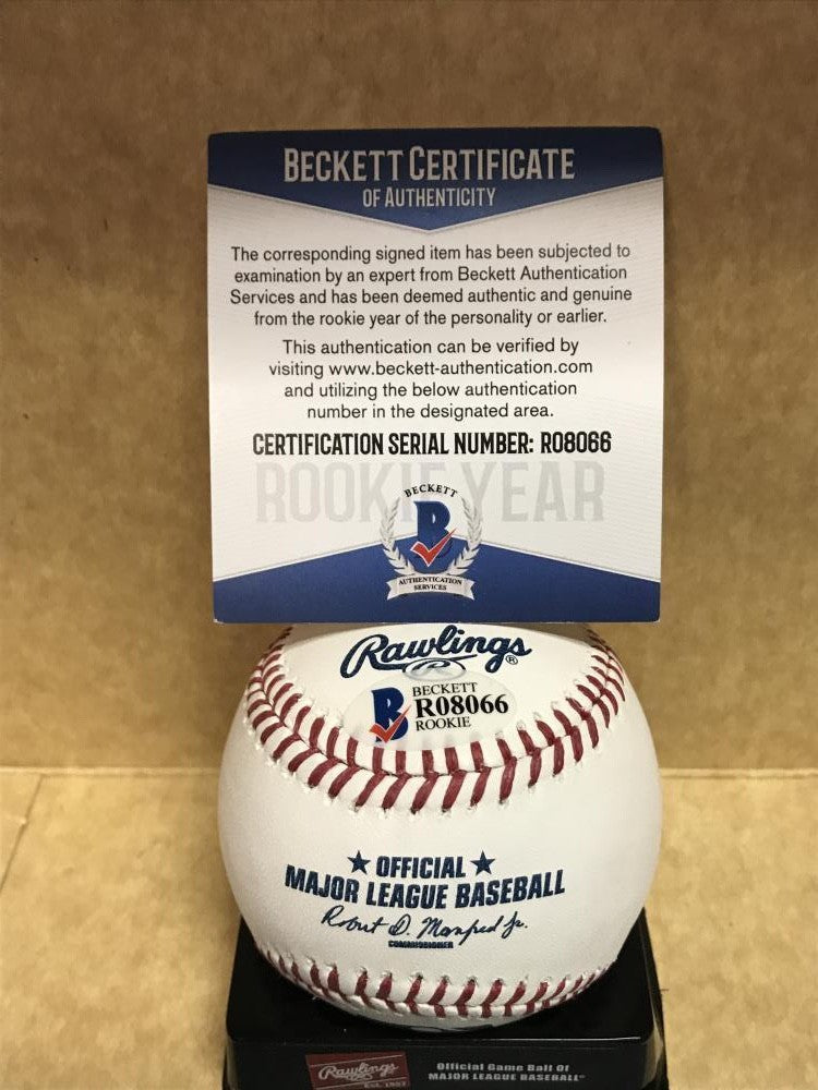 A.J. REED HOUSTON  ASTROS  SIGNED AUTOGRAPHED  M.L. BASEBALL BECKETT   R08066