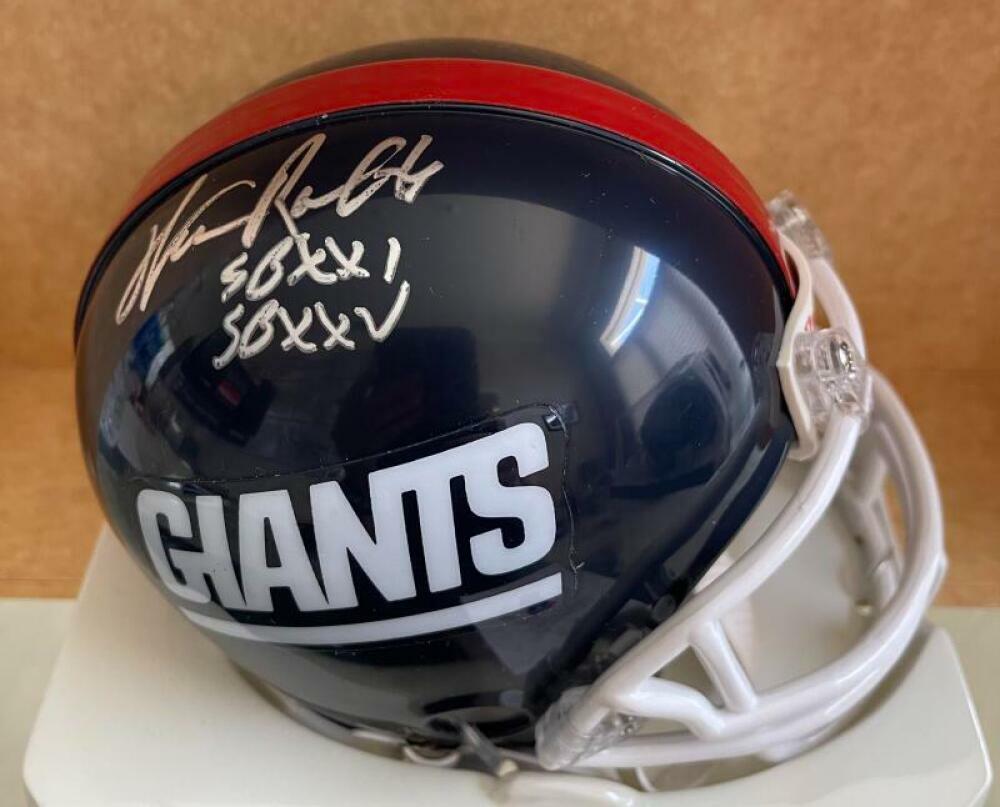 WILLIAM ROBERTS NY GIANTS SB INSCRIBED SIGNED AUTO MINI HELMET BECKETT Z5273