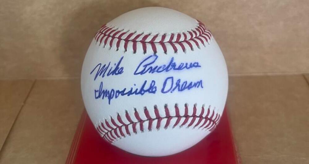 MIKE ANDREWS IMPOSSIBLE DREAM  SIGNED AUTOGRAPHED M.L. BASEBALL BECKETT AUTH