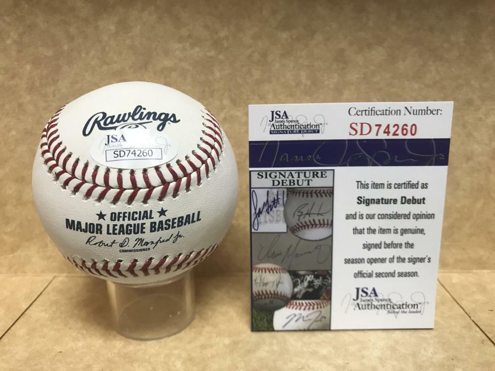 LUIS URIAS PADRES SIGNATURE DEBUT SIGNED 2018 FUTURES BASEBALL JSA SD74260