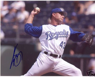 RUDY SEANEZ KANSAS CITY ROYALS SIGNED 8X10 PHOTO W/COA