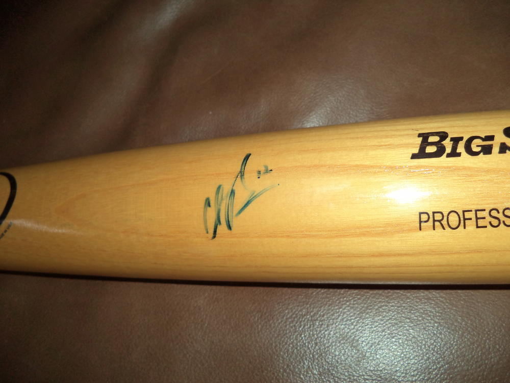 CLINT BARMES PIRATES/ROCKIES SIGNED AUTOGRAPHED BLONDE BAT W/COA 