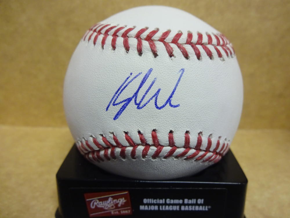 KYLE WREN MILWAUKEE BREWERS SIGNED M.L. BASEBALL W/COA