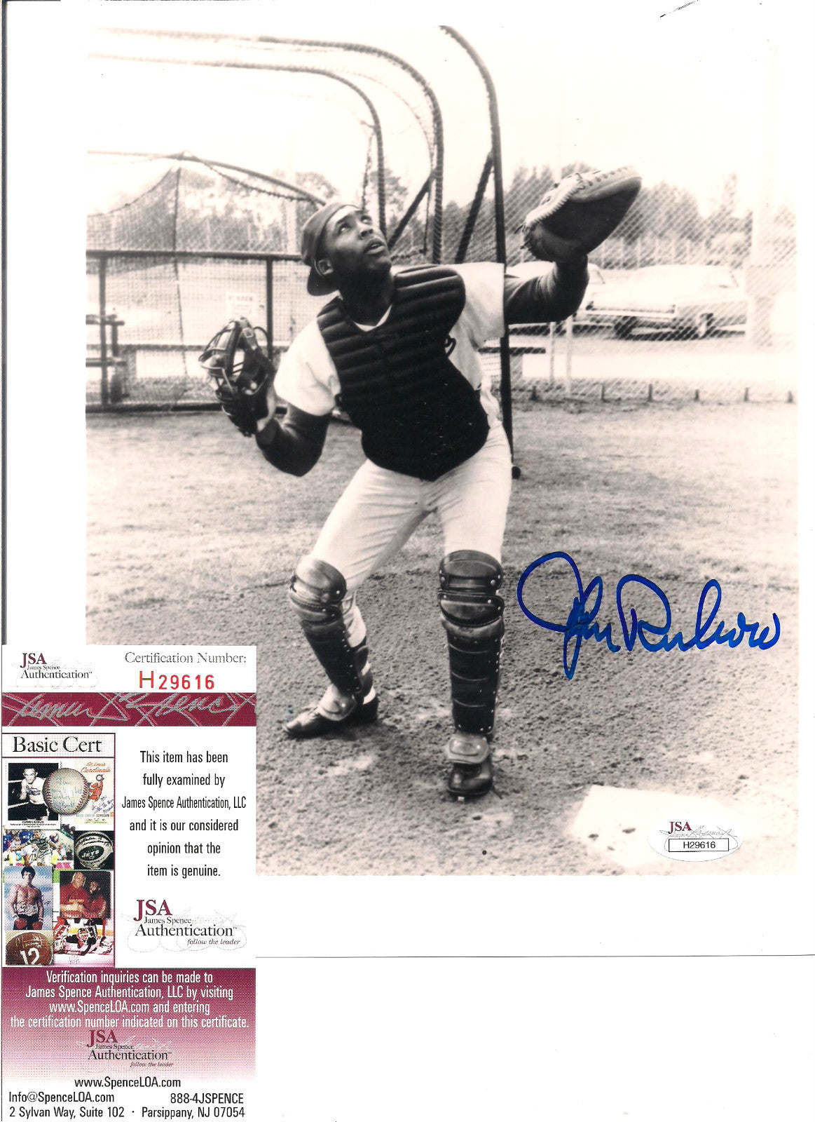 JOHNNY ROSEBORO LOS ANGELES DODGERS SIGNED AUTOGRAPHED 8X10 PHOTO W/JSA