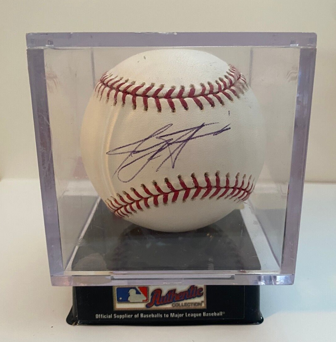 JEREMY HERMIDA FLORIDA MARLINS SIGNED AUTOGRAPHED M.L.  BASEBALL W/COA W/CUBE