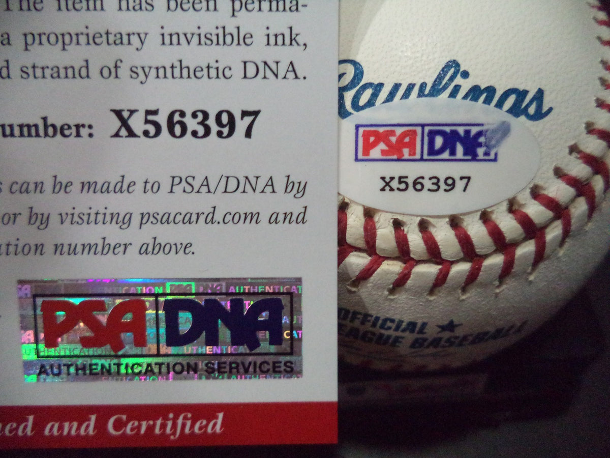 JAKE PEAVY GIANTS/RED SOX SIGNED AUTOGRAPHED ROMLB BASEBALL PSA/DNA COA #X56397
