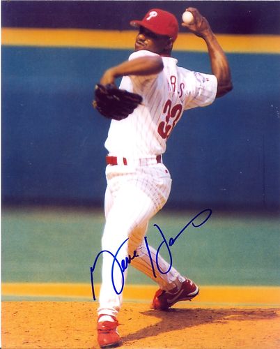 GENE HARRIS PHILADELPHIA PHILLIES SIGNED 8X10 PHOTO COA
