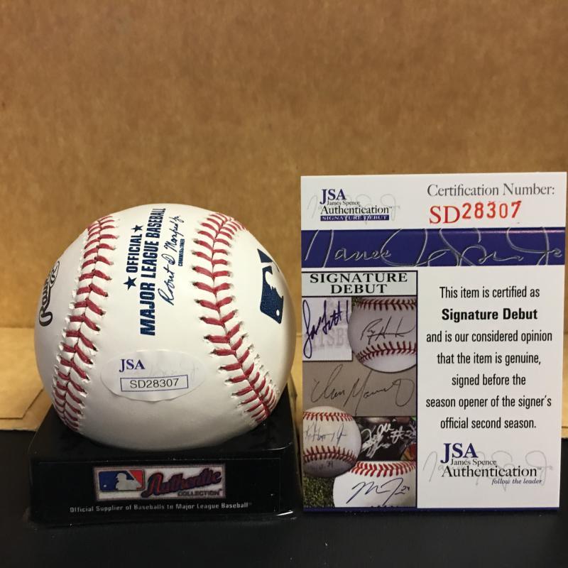 EDDY MARTINEZ CHICAGO CUBS SIGNED M.L. BASEBALL JSA SD28307