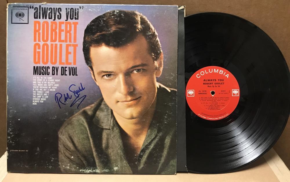ROBERT GOULET "ALWAYS YOU" SIGNED VINYL LP RECORD  W/COA