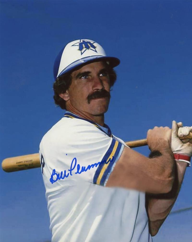 BILL PLUMMER SEATTLE MARINERS SIGNED AUTOGRAPHED 8X10 PHOTO W/COA
