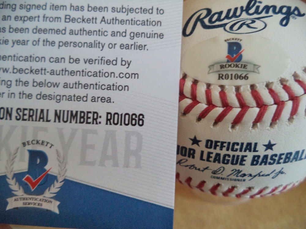 ANTHONY  SEIGLER YANKEES 1ST RD PICK ROOKIE YEAR SIGNED ML BALL BECKETT R01066