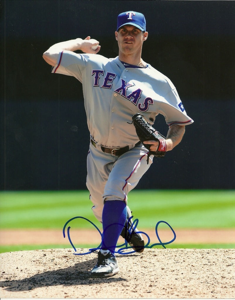DAVID BUSH TEXAS RANGERS SIGNED AUTOGRAPHED 8x10 PHOTO W/COA