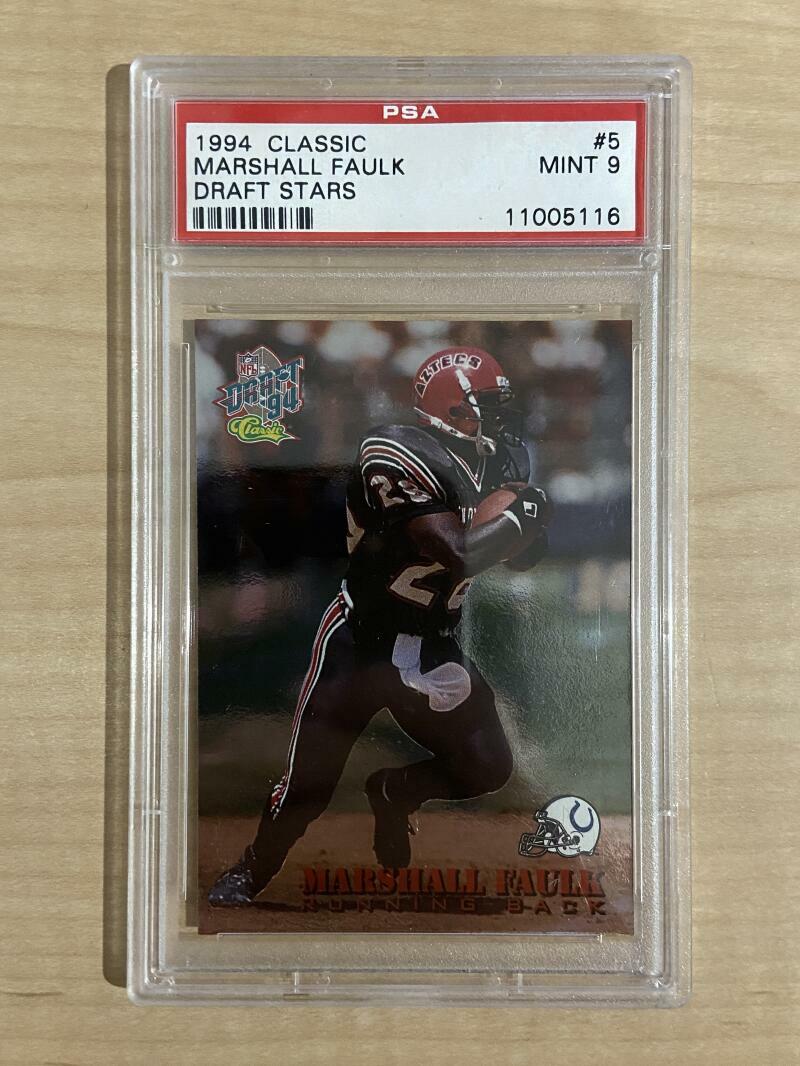 1994 CLASSIC MARSHALL FAULK DRAFT STARS #5 PSA 9 