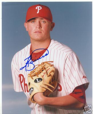 JOE BISENIUS PHILADELPHIA PHILLIES SIGNED 8X10 PHOTO