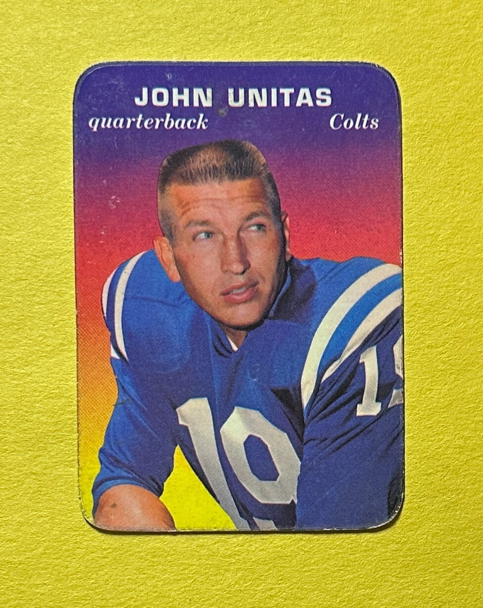 1970 TOPPS SUPPER GLOSSY JOHN UNITAS #2 COLTS HOF