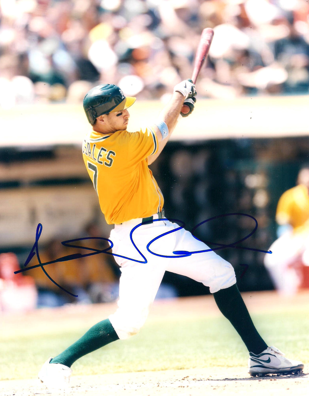 ADAM ROSALES OAKLAND A'S SIGNED AUTOGRAPHED 8X10 PHOTO W/COA