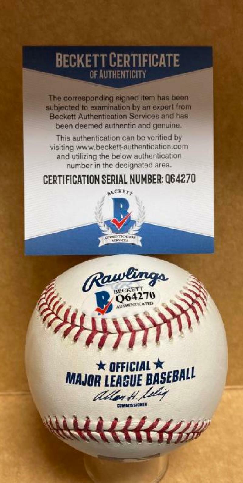 MOOSE SKOWRON 61 W.S. CHAMPS YANKEES SIGNED AUTO M.L. BASEBALL BECKETT Q64270
