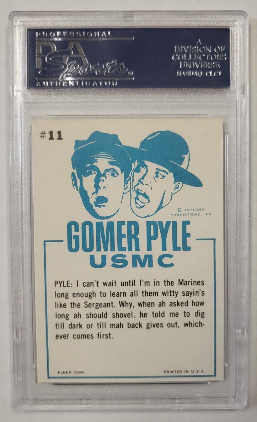 1965 GOMER PYLE #11 TRADING CARD PSA 8  rare