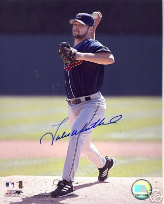 JAKE WESTBROOK CLEVELAND INDIANS SIGNED 8X10 PHOTO COA