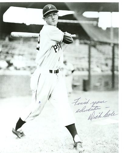 DICK COLE PITTSBURGH PIRATES SIGNED 8X10