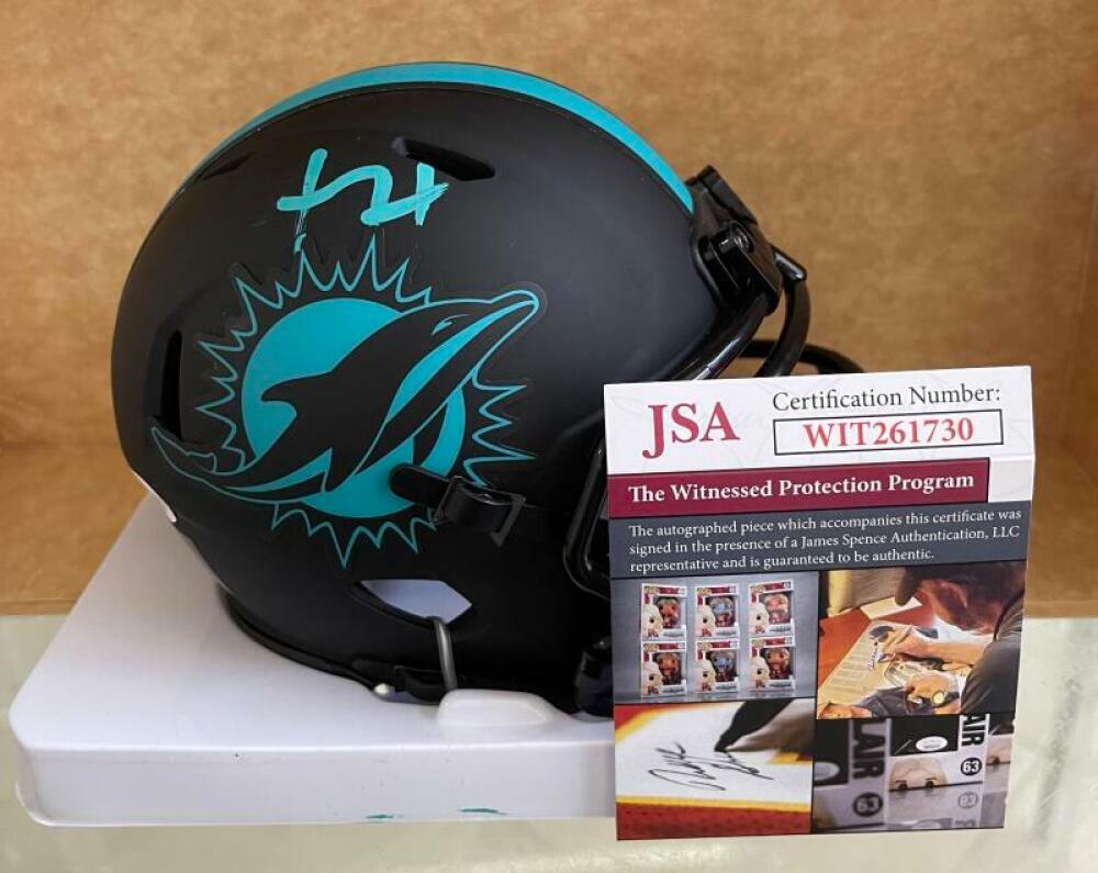 XAVIEN HOWARD MIAMI DOLPHINS SIGNED ECLIPSE MINI HELMET JSA WIT261730