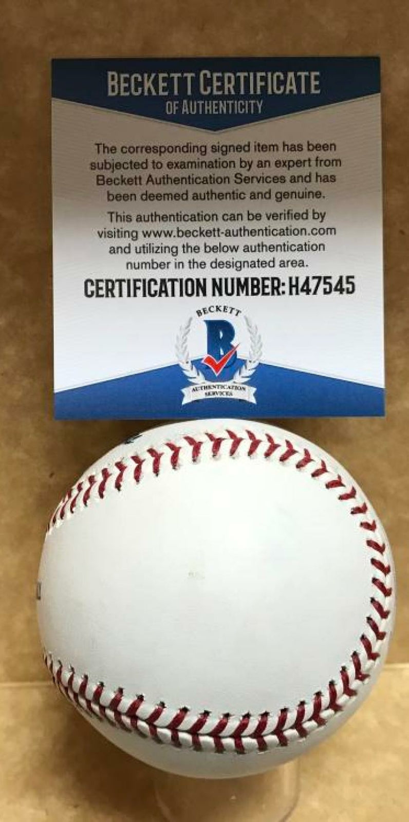 BRAD PEACOCK HOUSTON ASTROS SIGNED AUTO M.L. BASEBALL BECKETT H47545