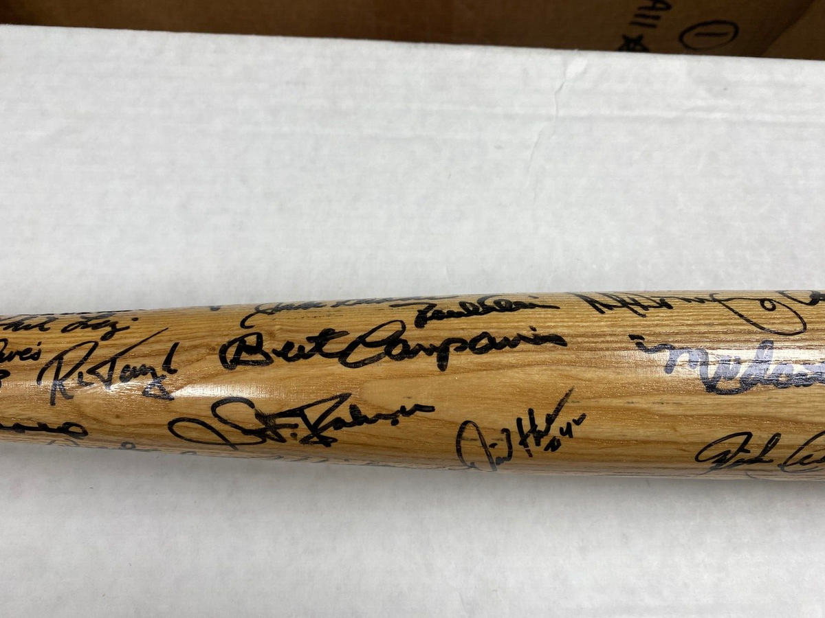 MLB LEGENDS SIGNED JOE DIMAGGIO CHILDRENS HOSPITAL BAT W/COA BROOKS ROBINSON + A