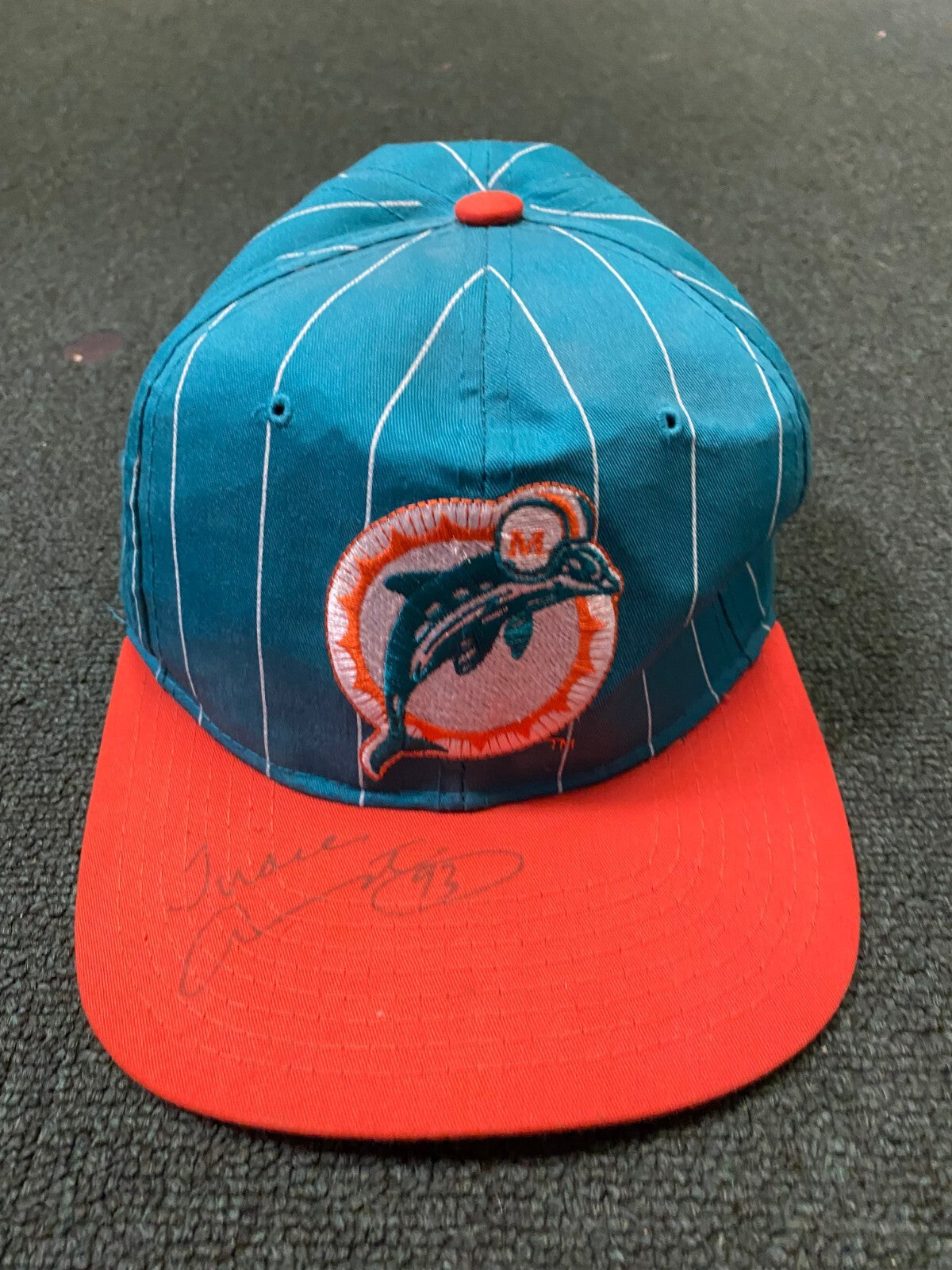 TRACE ARMSTRONG MIAMI DOLPHINS SIGNED AUTOGRAPHED STARTER VINTAGE HAT W/COA