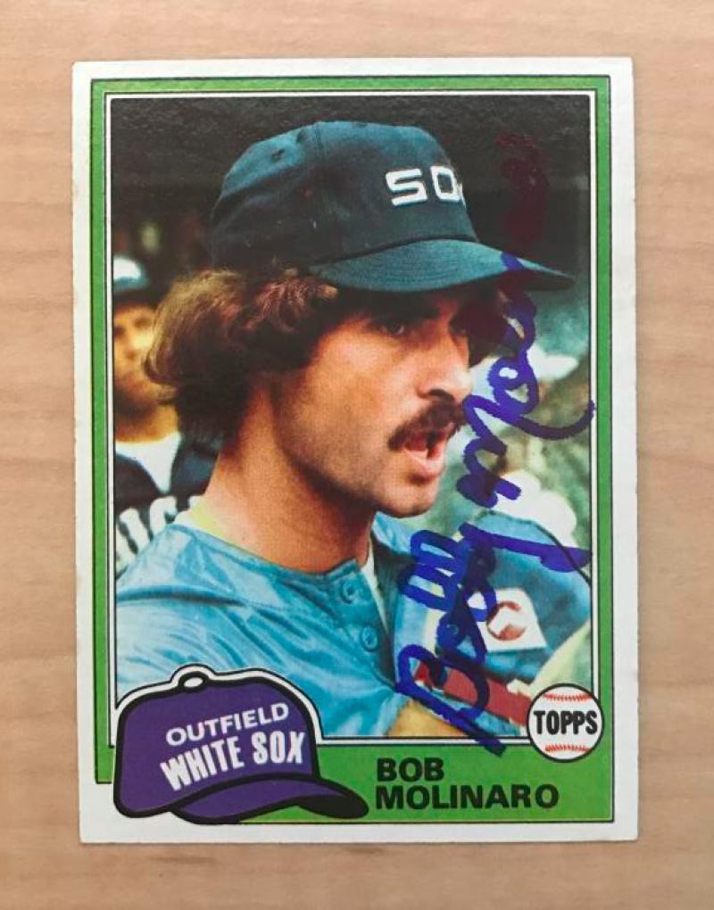 BOB MOLINARO CHICAGO WHITE SOX SIGNED AUTOGRAPHED 1981 TOPPS CARD #466 W/COA