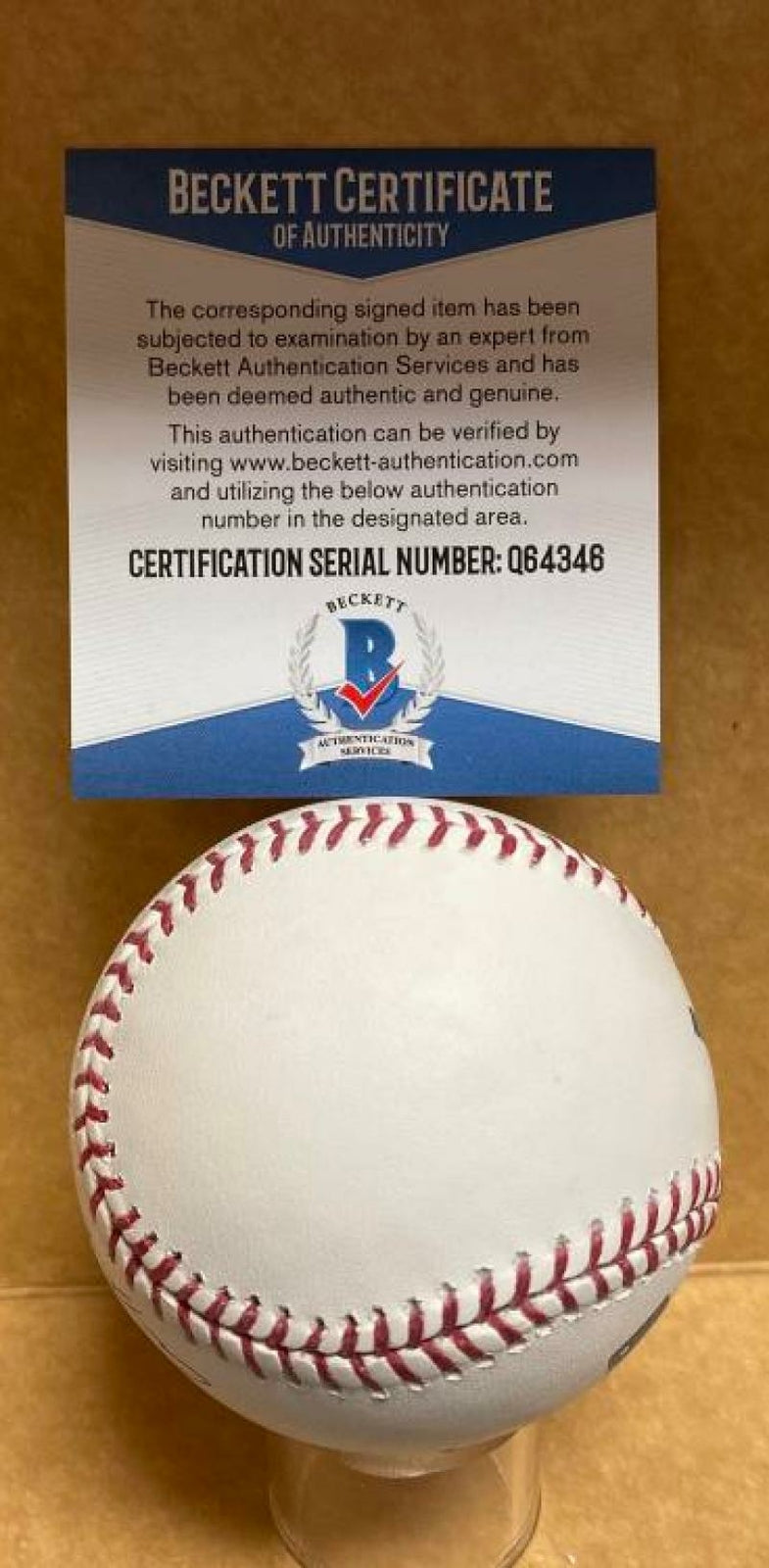 CASEY MCGEHEE YANKEES/GIANTS SIGNED AUTOGRAPHED M.L. BASEBALL BECKETT Q64346