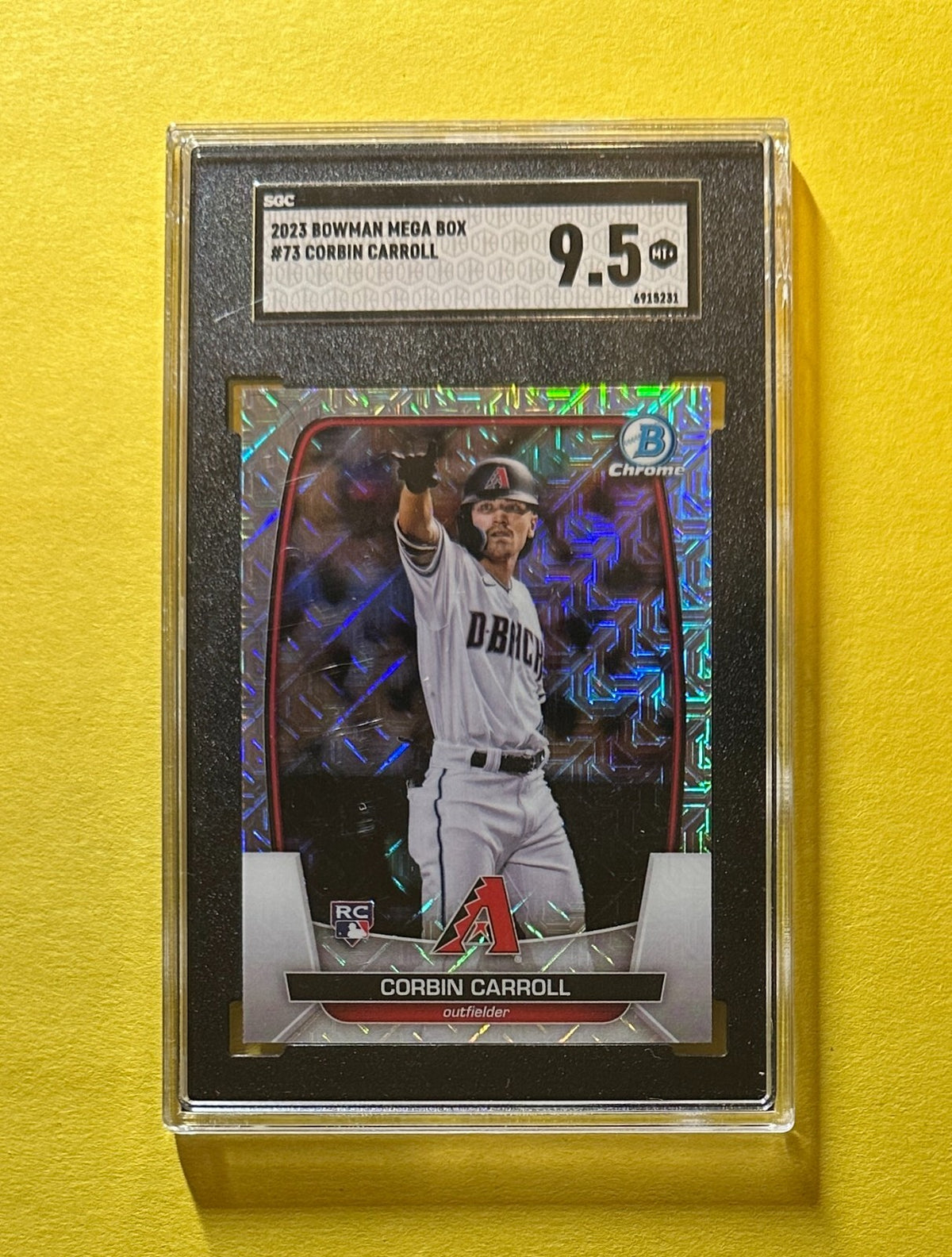 2023 BOWMAN MEGA BOX CORBIN CARROLL ROOKIE CARD #73 SGC MT+ 9.5 DIAMONDBACKS