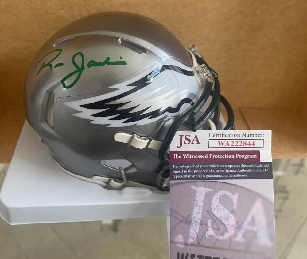RON JAWORSKI PHILADELPHIA EAGLES SIGNED AUTOGRAPHED FLASH MINI HELMET JSA WA2228