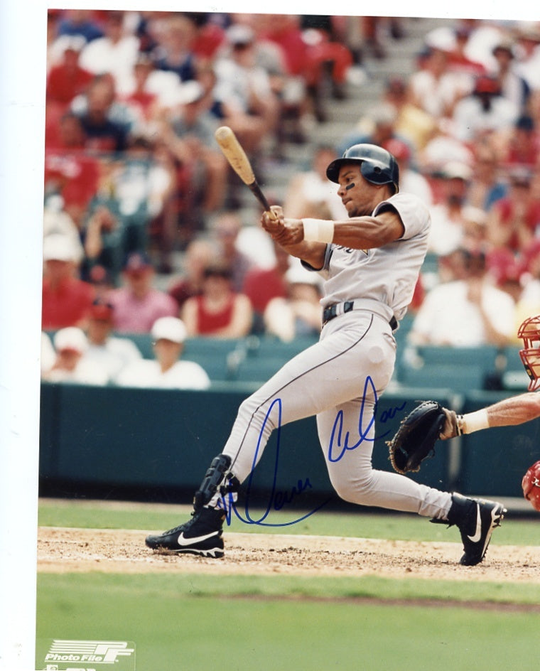 MOISES  ALOU  HOUSTON  ASTROS    SIGNED  AUTOGRAPHED  8x10 PHOTO  W/ COA