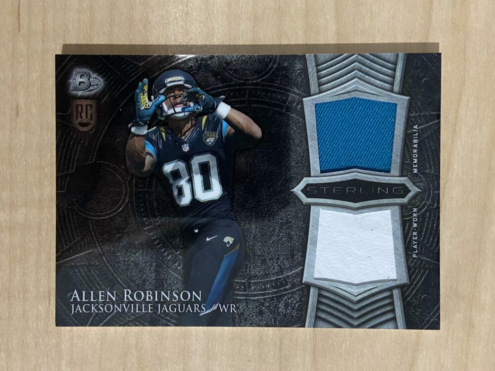 ALLEN ROBINSON JACKSONVILLE JAGUARS 2014 BOWMAN PATCH CARD #BSRDR-AR