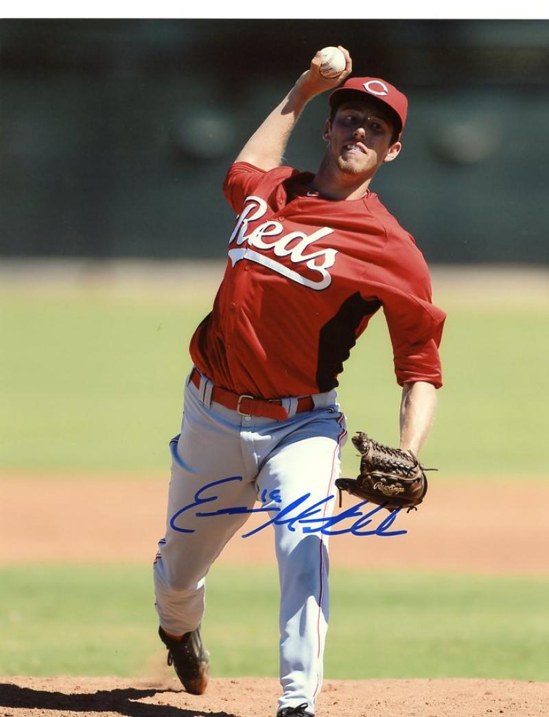 EVAN MITCHELL CINCINNATI REDS SIGNED AUTOGRAPHED 8X10 PHOTO W/COA 
