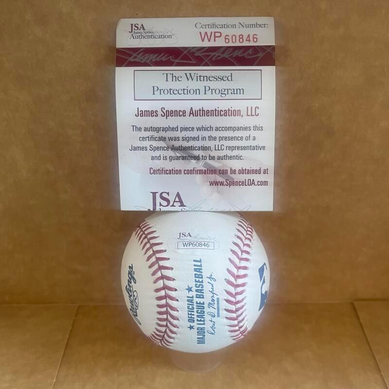 CURT SCHILLING RED SOX 01 WS MVP SIGNED AUTOGRAPHED M.L. BASEBALL JSA AUTH