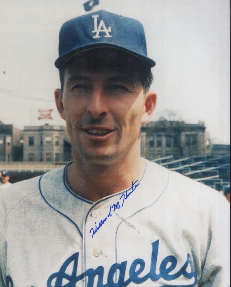 WILLARD HUNTER DODGERS SIGNED AUTOGRAPHED 8X10 PHOTO W/ COA
