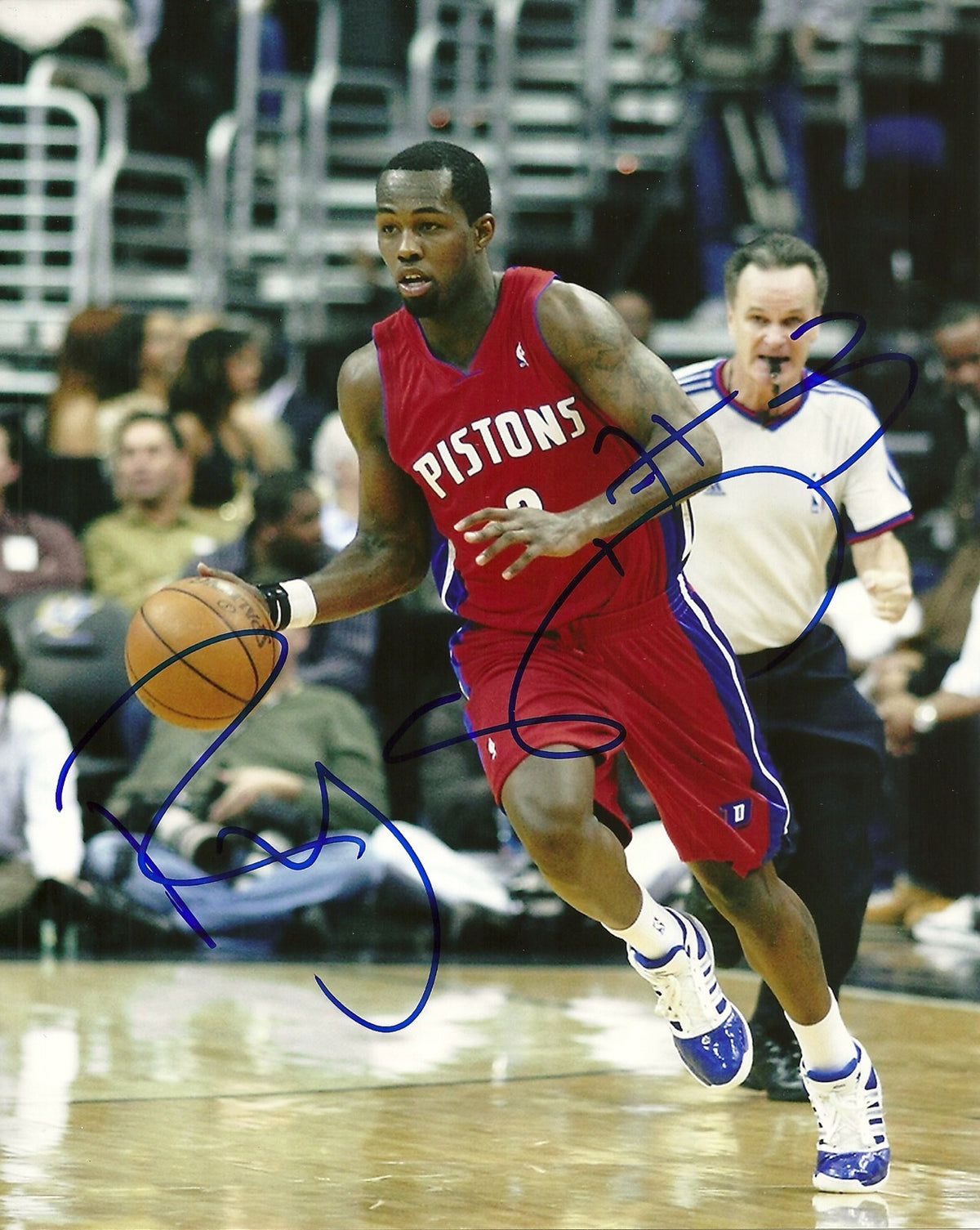 RODNEY STUCKEY DETROIT PISTONS SIGNED AUTO 8x10 PHOTO W/COA