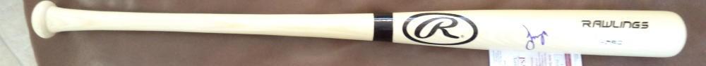 FRANCISCO MEJIA CLEVELAND INDIANS SIGNED NATURAL BIG STICK BAT JSA WP896907